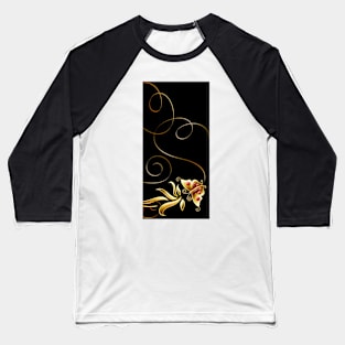 Golden Butterfly Baseball T-Shirt